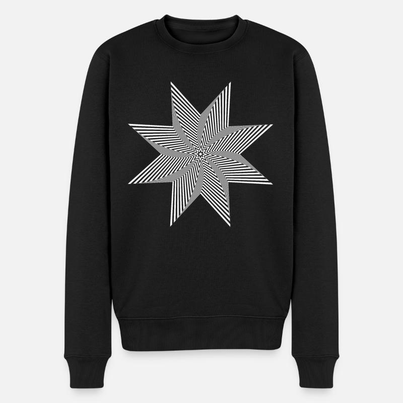 Stern Illusion - Männer Premium Bio Pullover - Schwarz