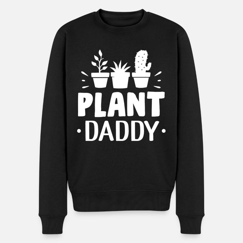 Pflanzen-Papa - Männer Premium Bio Pullover - Schwarz