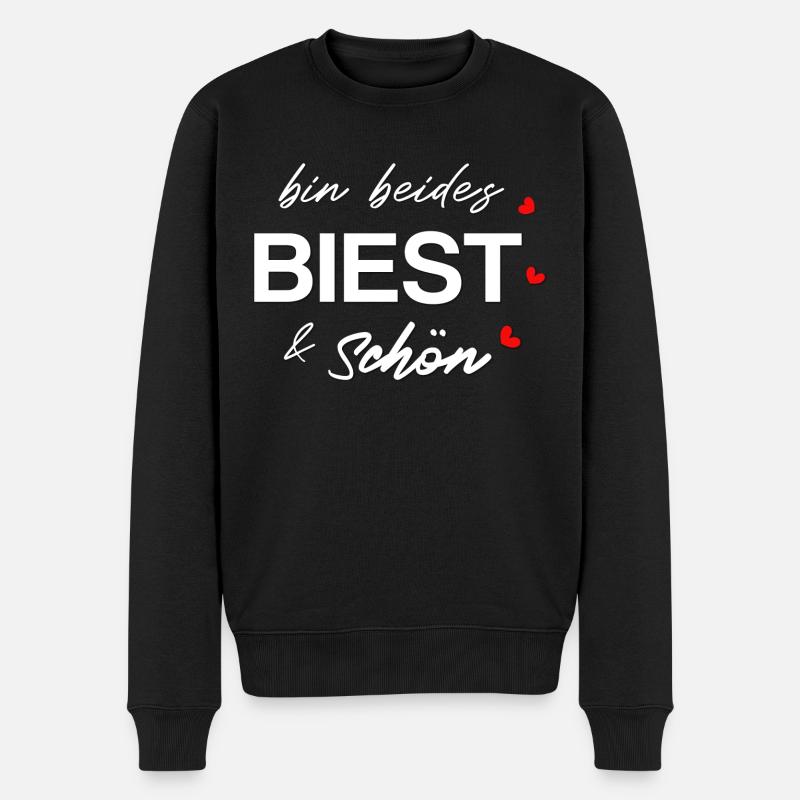 Biest schön und Biest - Männer Premium Bio Pullover - Schwarz
