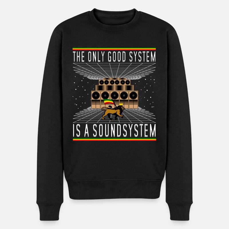 Dub Reggae Soundsystem Lion - Men's Premium Organic Jumper - black