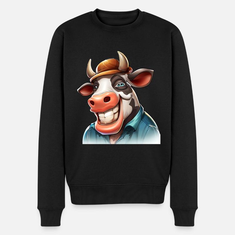 Ferme de vaches - Pull Premium bio Homme - noir