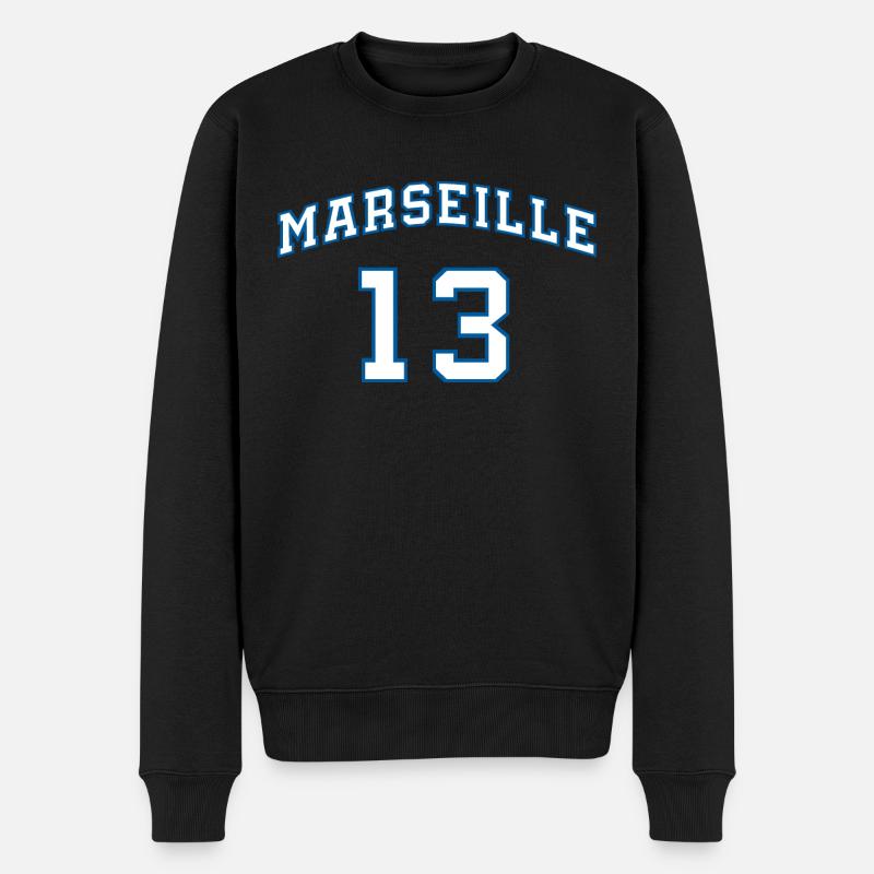 Marseille 13 - Pull Premium bio Homme - noir