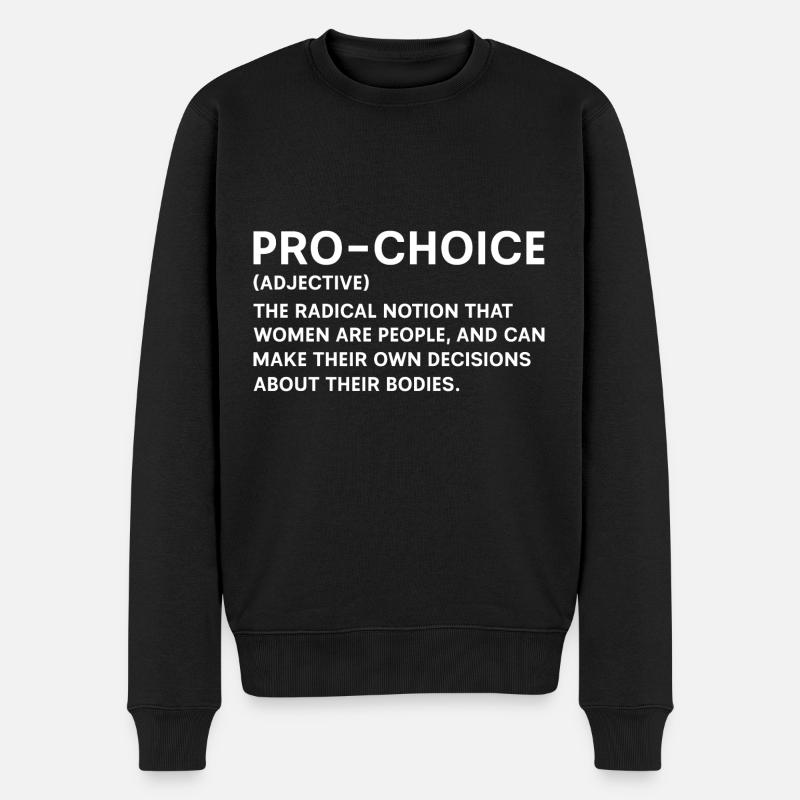 Pro-Wahl - Männer Premium Bio Pullover - Schwarz