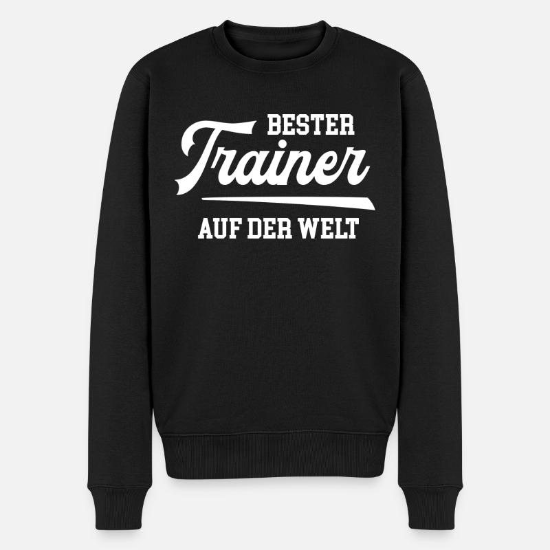 Bester Trainer Training Teamtrainer Trainieren - Männer Premium Bio Pullover - Schwarz