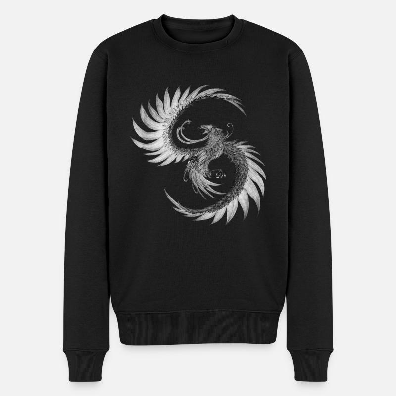 Phoenix aus der Asche - Männer Premium Bio Pullover - Schwarz