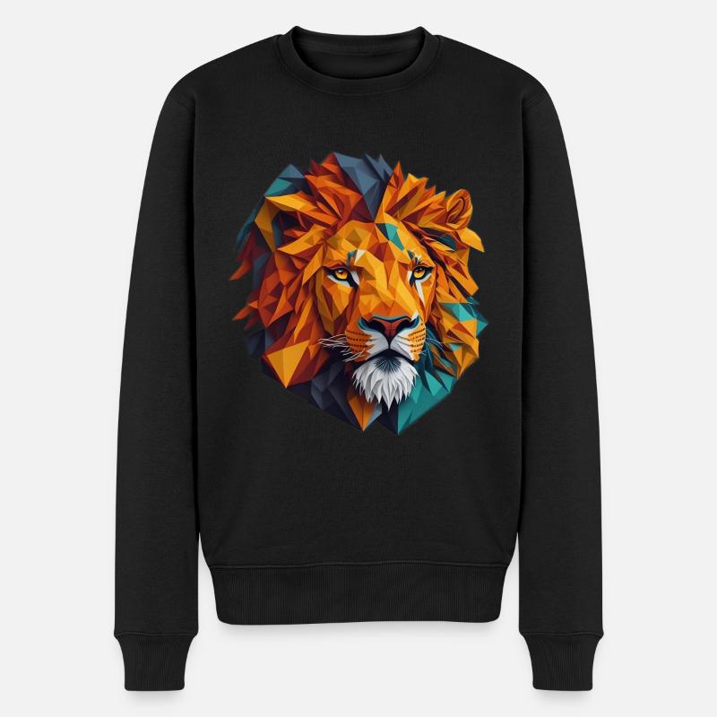 Tête de lion - Pull Premium bio Homme - noir