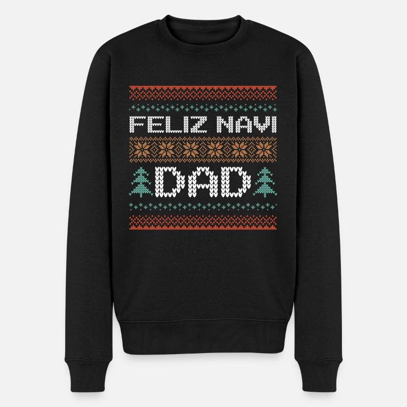 Feliz Navi papa - Pull Premium bio Homme - noir