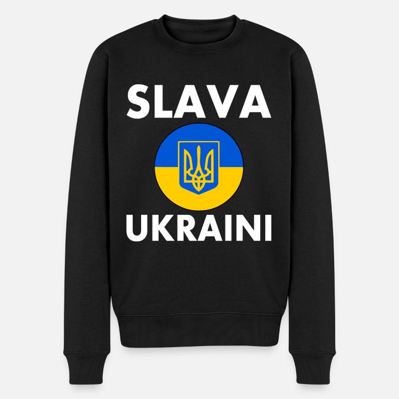Slava ukraini - Pull Premium bio Homme - noir