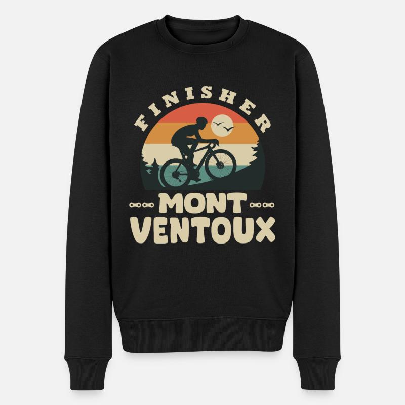 vélo finisher mont ventoux velo cycliste - Pull Premium bio Homme - noir
