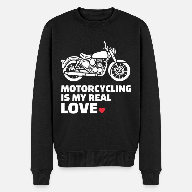 J’adore la moto - Pull Premium bio Homme - noir