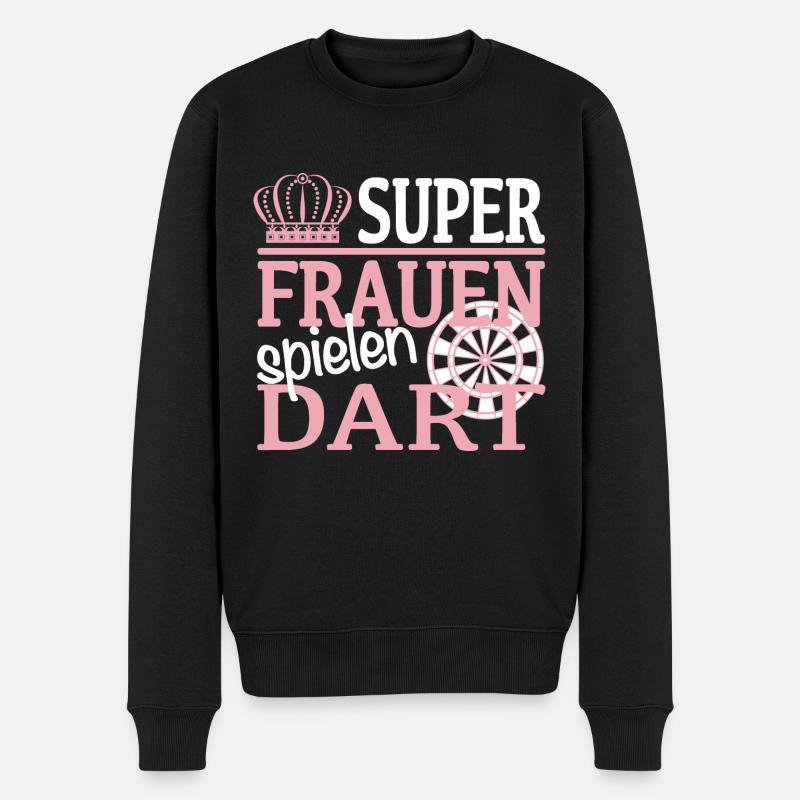 Frauen Dart Darts - Männer Premium Bio Pullover - Schwarz