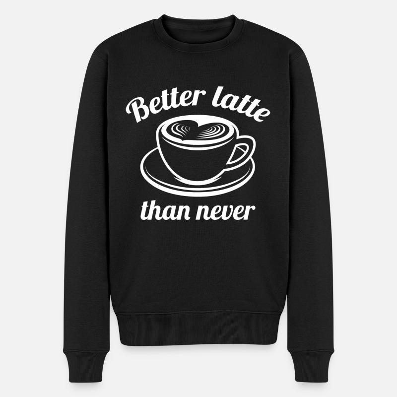 Meilleur latte que jamais - Pull Premium bio Homme - noir