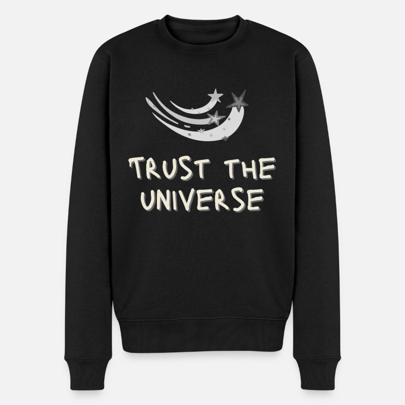 Trust the Universe - Männer Premium Bio Pullover - Schwarz