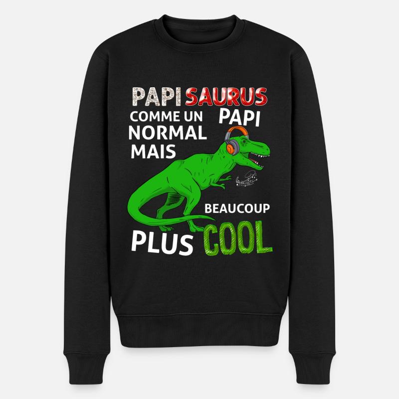Papisaurus - Pull Premium bio Homme - noir