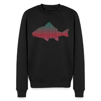 Karpfen Angeln Design verpixelt Fischen Angler - Männer Premium Bio Pullover - Schwarz - Vorne - Nico (187cm)