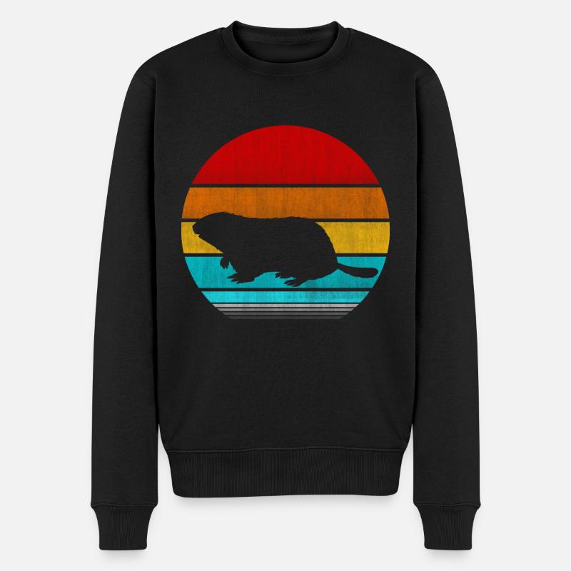 Murmeltier - Männer Premium Bio Pullover - Schwarz