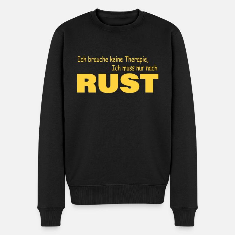 Therapie RUST - Männer Premium Bio Pullover - Schwarz