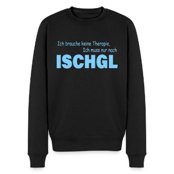 Therapie ISCHGL - Männer Premium Bio Pullover - Schwarz - Vorne - Nico (187cm)
