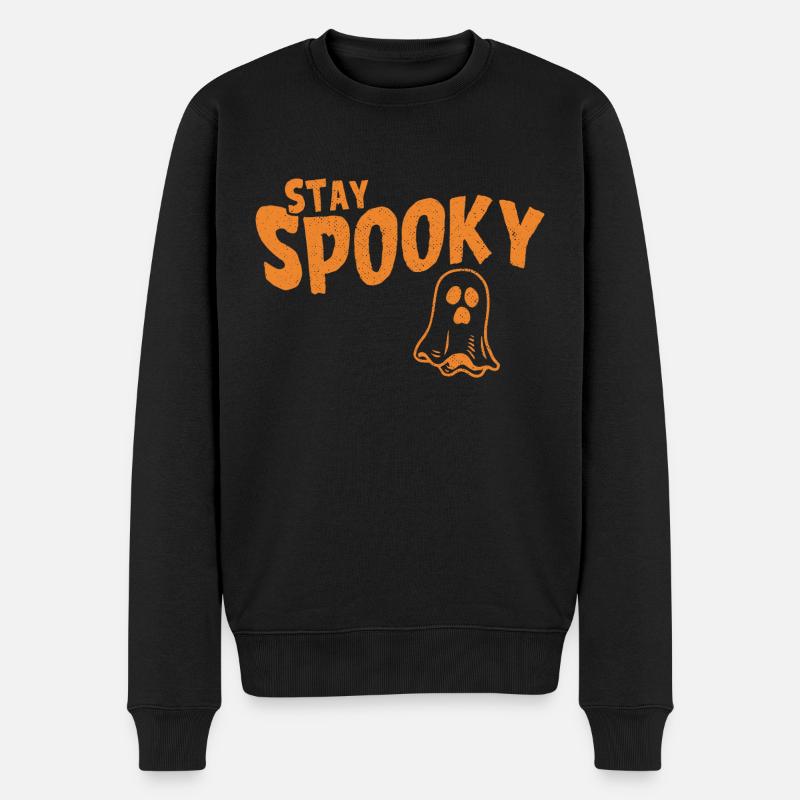 Restez effrayant Halloween Ghost - Pull Premium bio Homme - noir