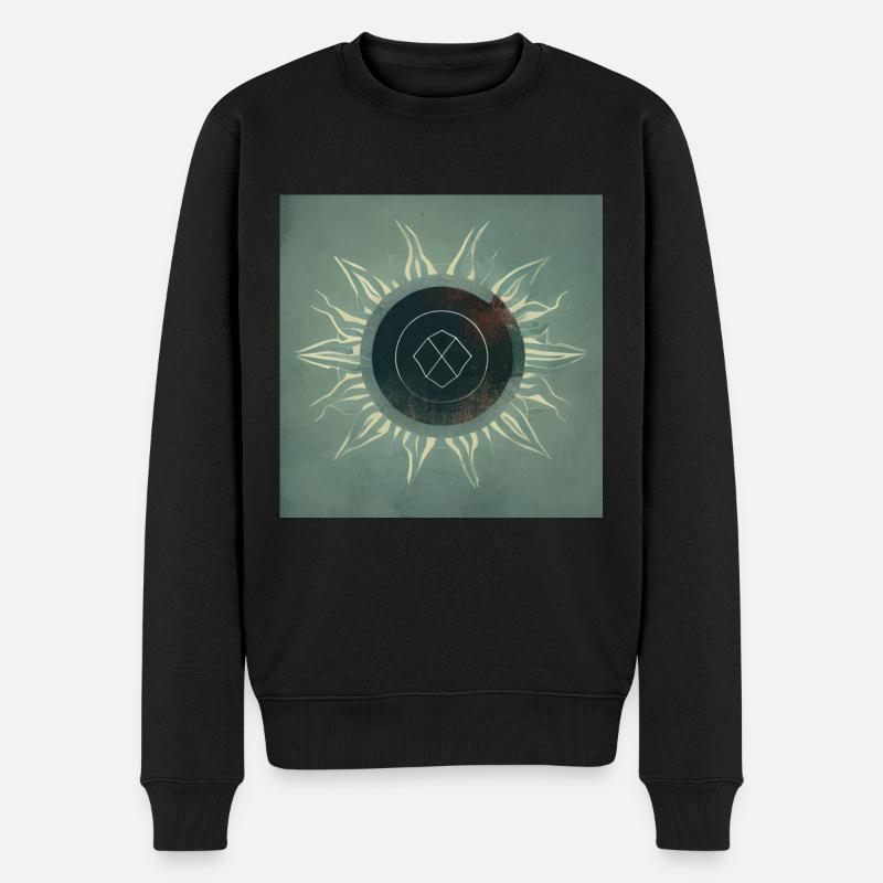 Soleil géométrique - Pull Premium bio Homme - noir