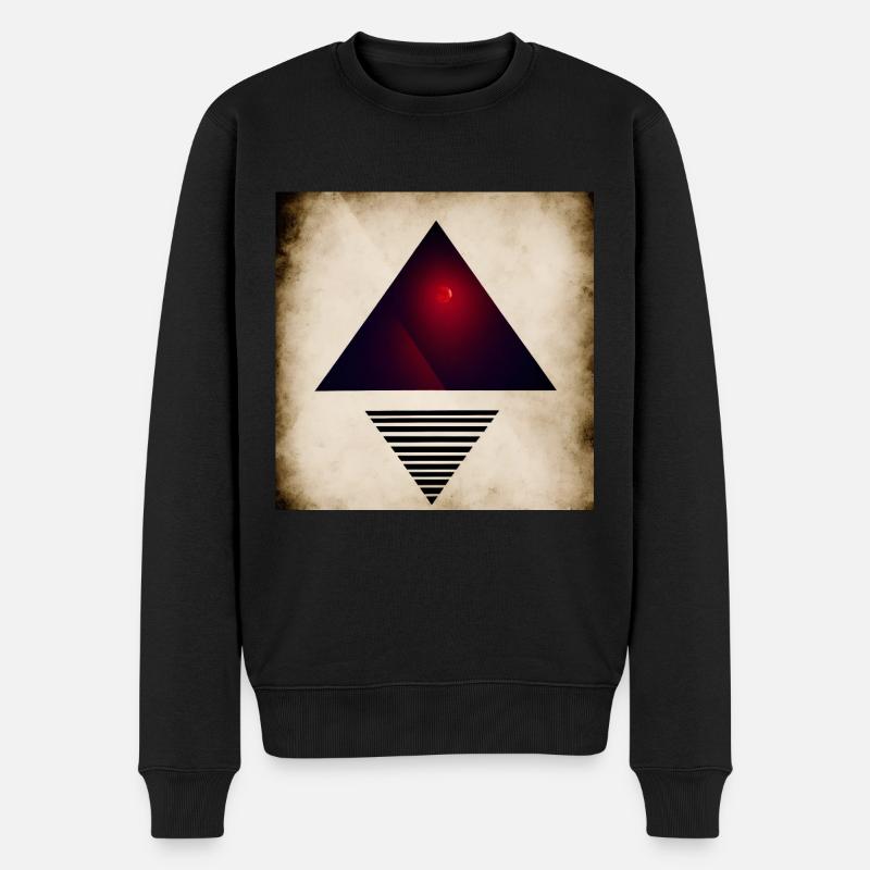 Pyramides avec lune - Pull Premium bio Homme - noir