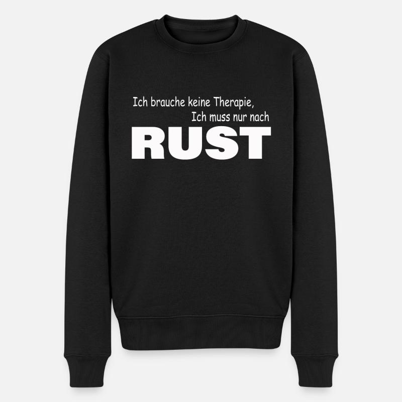 Therapie RUST - Männer Premium Bio Pullover - Schwarz