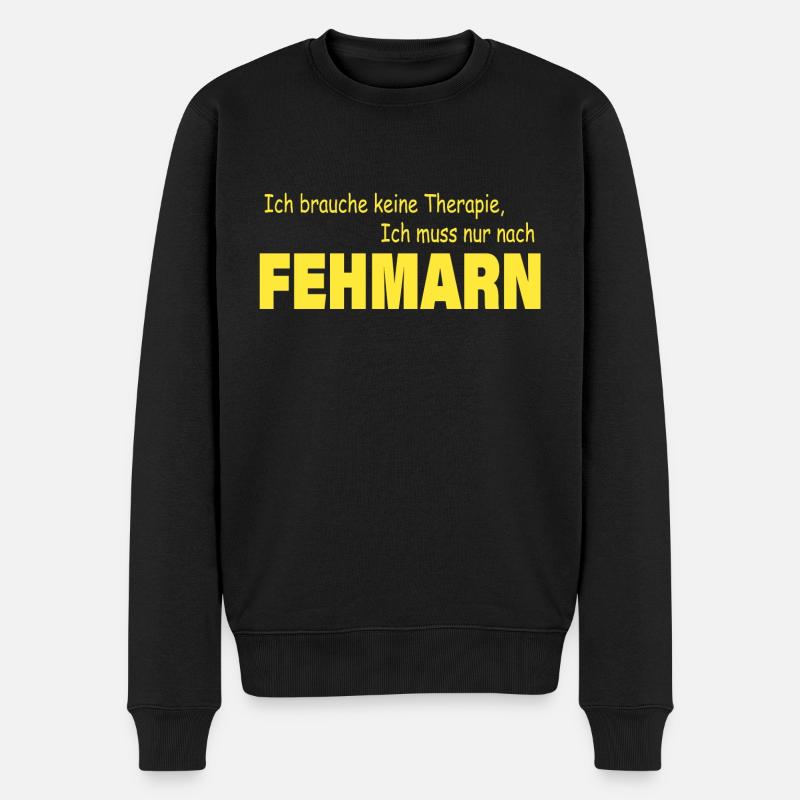 Therapie FEHMARN - Männer Premium Bio Pullover - Schwarz