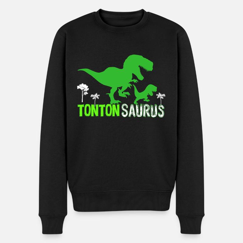 Tontonsaurus Humour Tonton - Pull Premium bio Homme - noir