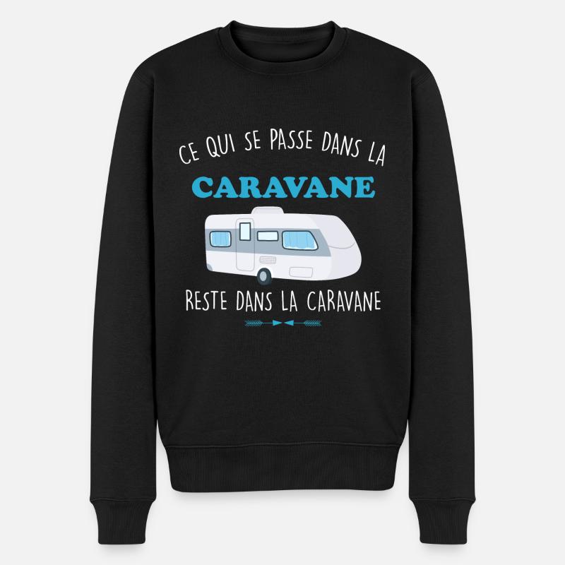 Humour caravane camping. Citation caravane - Pull Premium bio Homme - noir