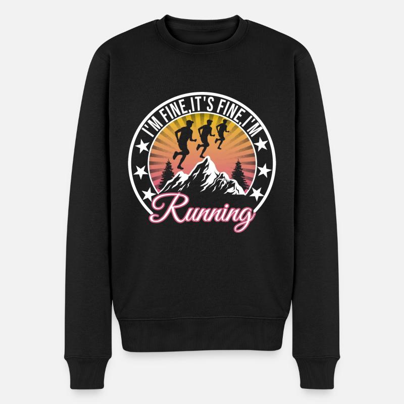 Maraton - Ekologiczna męska bluza Premium - czarny