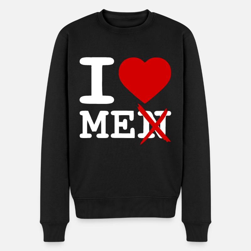 I love me - Pull Premium bio Homme - noir