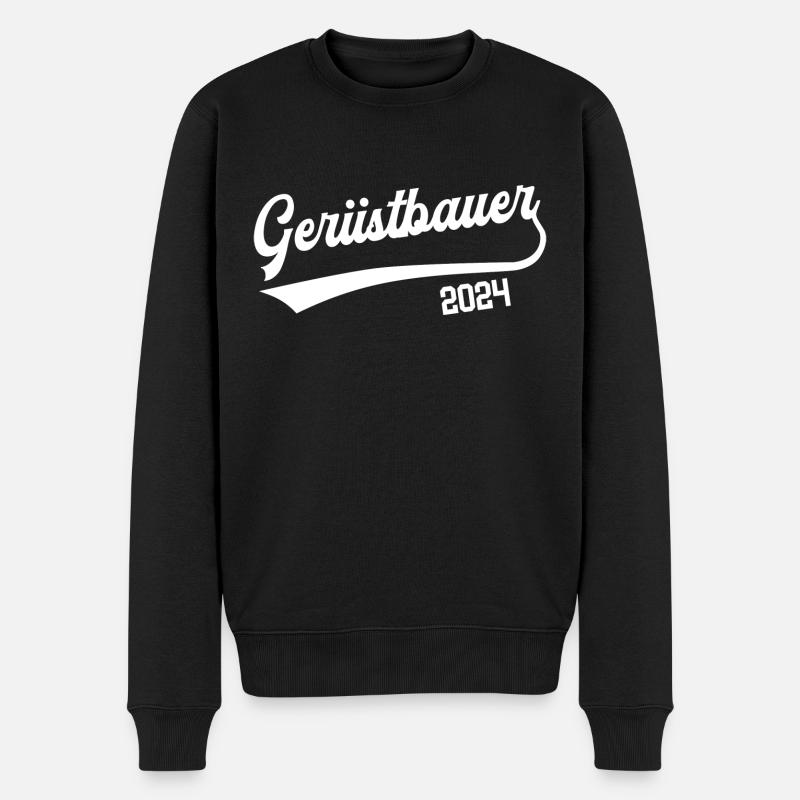 Gerüstbauer 2024 Ausbildung Prüfung Gerüstbau Chef - Männer Premium Bio Pullover - Schwarz