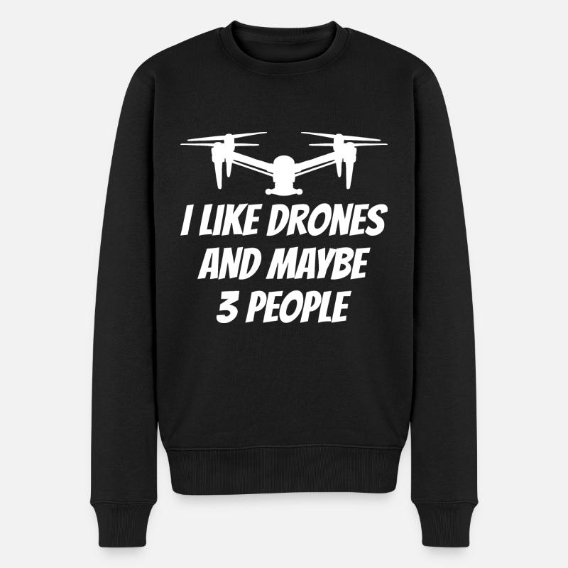 Drone - Pull Premium bio Homme - noir