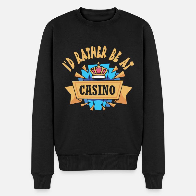 Casino - Männer Premium Bio Pullover - Schwarz