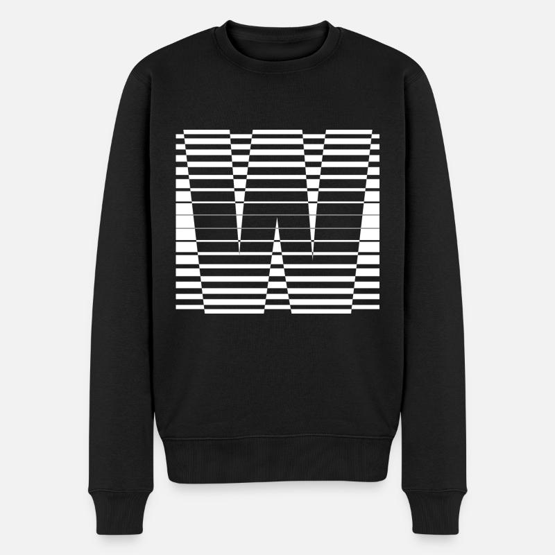 INITIAL W - Men's Premium Organic Jumper - black
