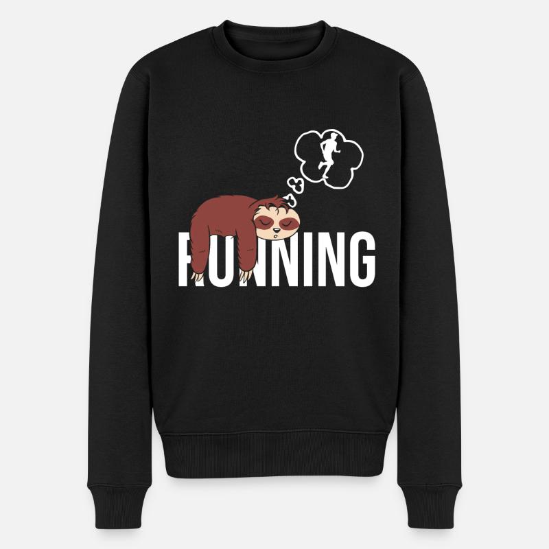 Marathon - Männer Premium Bio Pullover - Schwarz