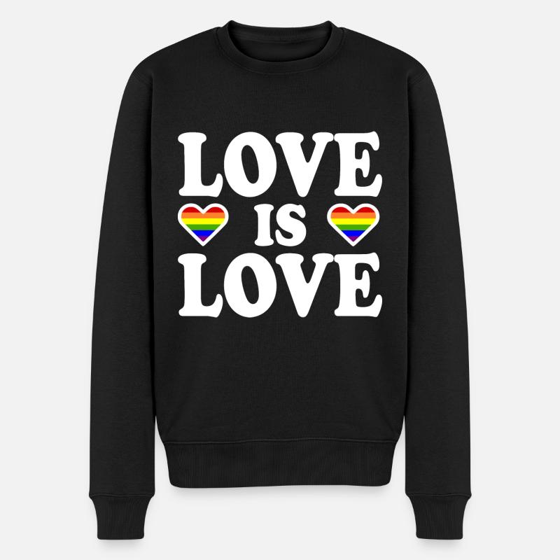 Love is love - Pull Premium bio Homme - noir