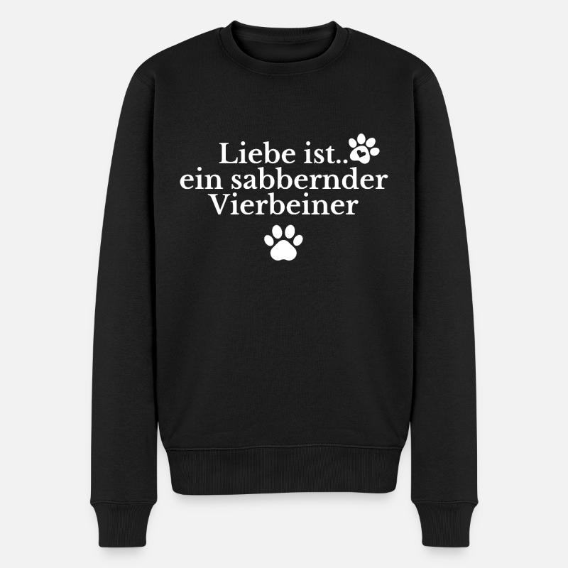 Drôle de chien dicton - Pull Premium bio Homme - noir