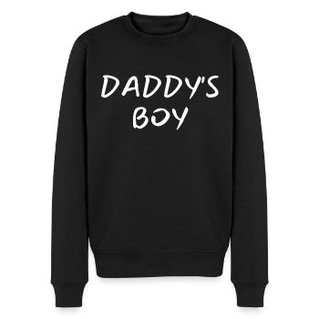 Le garçon de papa - Pull Premium bio Homme - noir - Devant - Nico (187cm)
