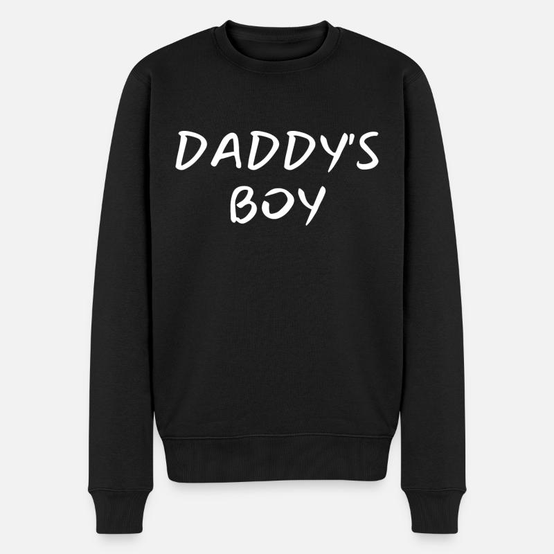 Daddy´s Boy - Männer Premium Bio Pullover - Schwarz