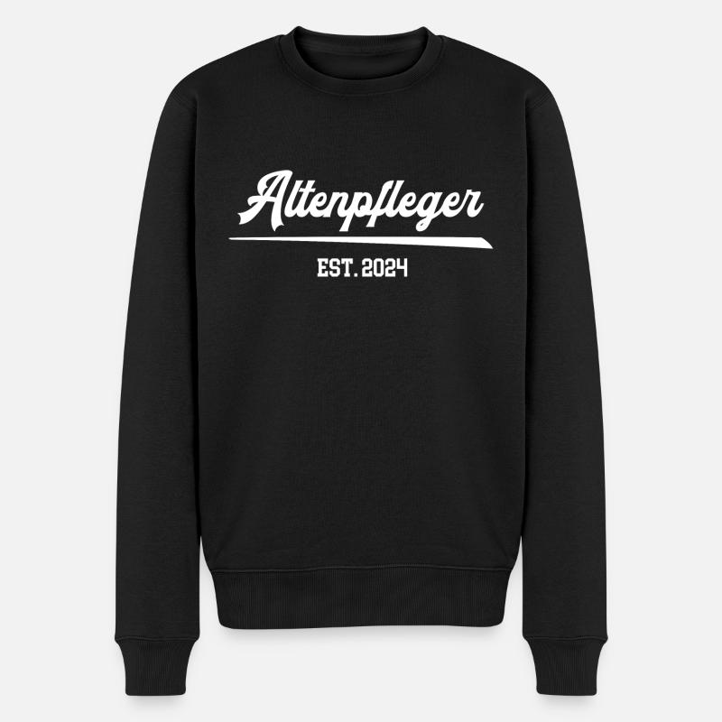 Altenpfleger 2024 Pfleger Beruf Altenpflege Pflege - Männer Premium Bio Pullover - Schwarz