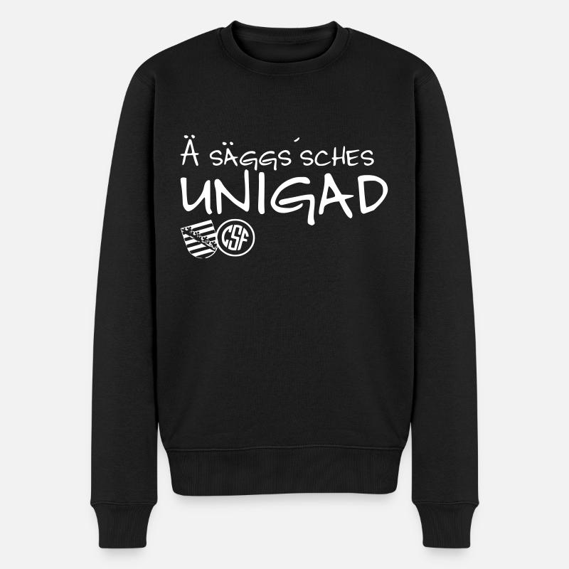 Ä säggssches Unigad - Männer Premium Bio Pullover - Schwarz