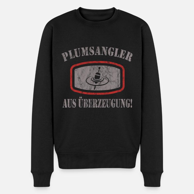 Angeln - Männer Premium Bio Pullover - Schwarz