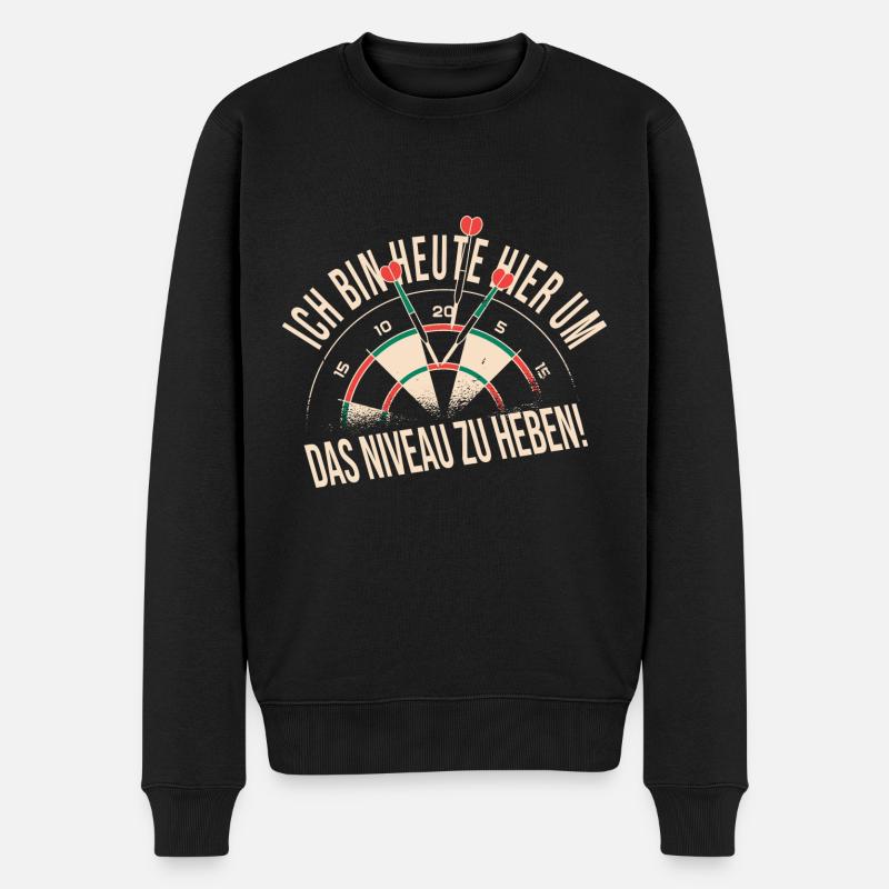 Dart - Männer Premium Bio Pullover - Schwarz