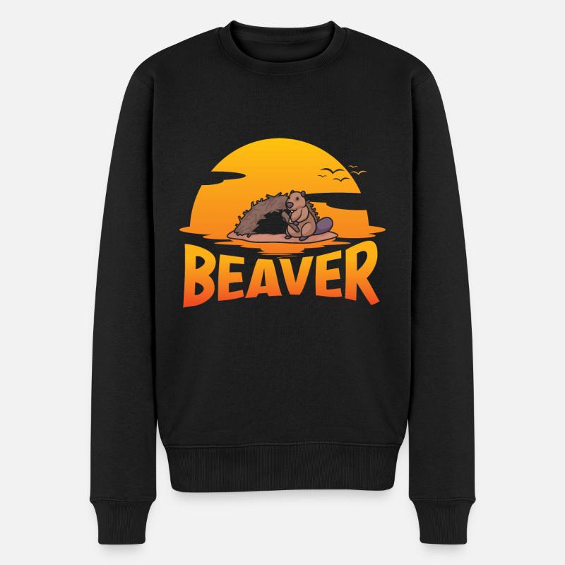 Beaver Nutria - Pull Premium bio Homme - noir