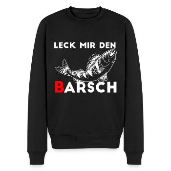 Leck mir den Barsch. - Männer Premium Bio Pullover - Schwarz - Vorne - Nico (187cm)