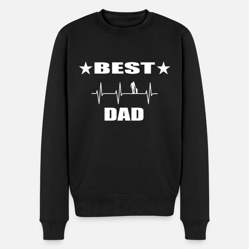 Papa - Männer Premium Bio Pullover - Schwarz