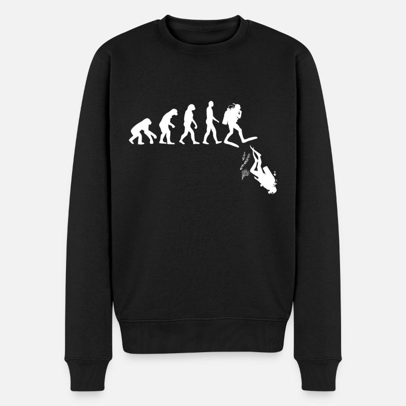 plongée évolution plongeur humour plonger - Pull Premium bio Homme - noir