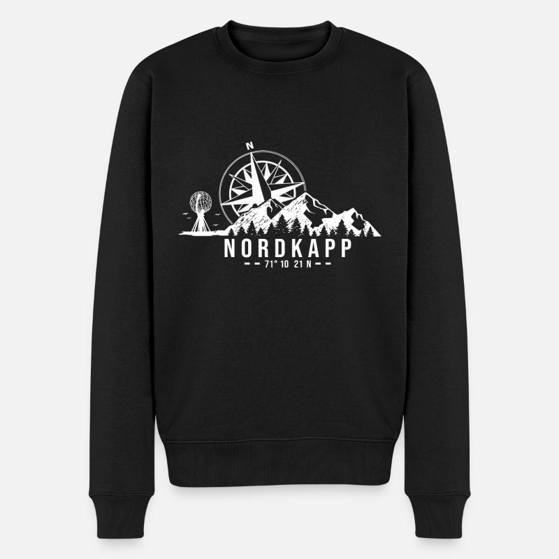 NordKapp Nord Nordkap - Männer Premium Bio Pullover - Schwarz