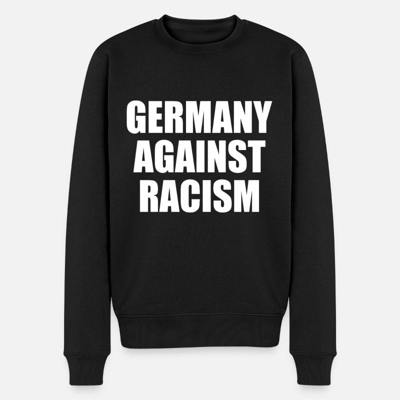 Germany against racism - Männer Premium Bio Pullover - Schwarz